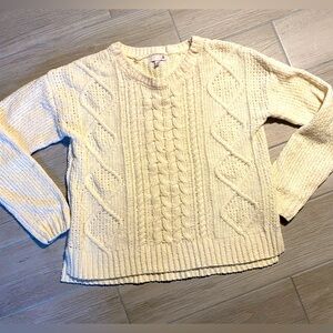 SO Off White Cable Chenille Super Soft Sweater